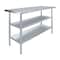 Amgood 24 in. x 60 in. Stainless Steel Table With Two Undershelves AMG WT-2460-2SH - alternate 1